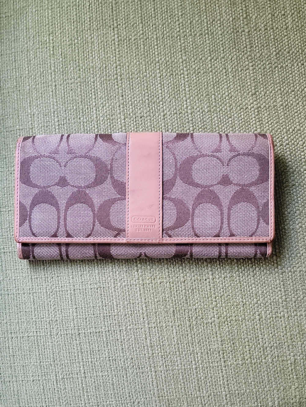 Coach Canvas Signature Continental Wallet